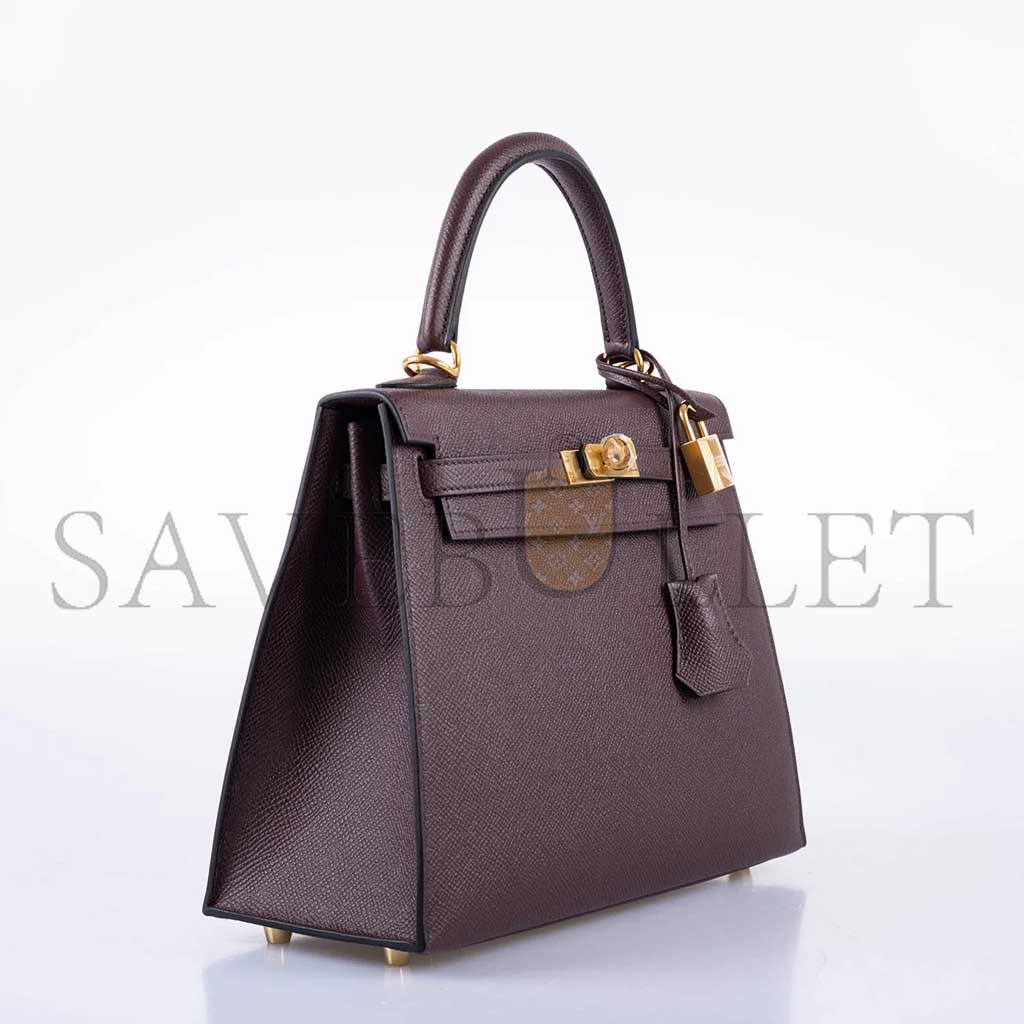 H**mes kelly 25 sellier rouge epsom with gold hardware (25*17*7cm)